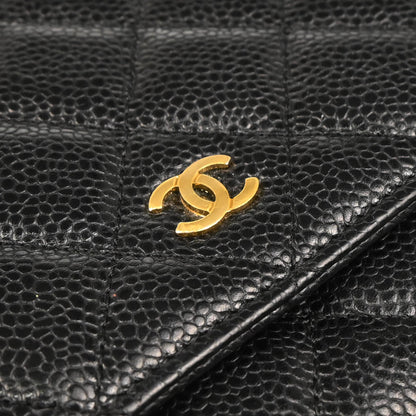 Chanel 2019 Black Caviar Classic WOC Wallet On Chain