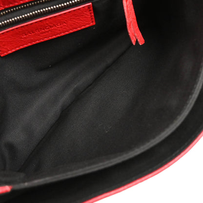 Balenciaga Red Leather Envelope Shoulder Bag