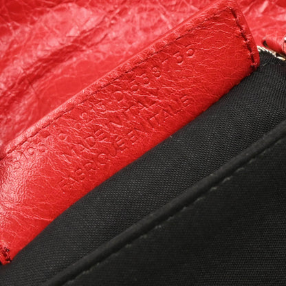 Balenciaga Red Leather Envelope Shoulder Bag