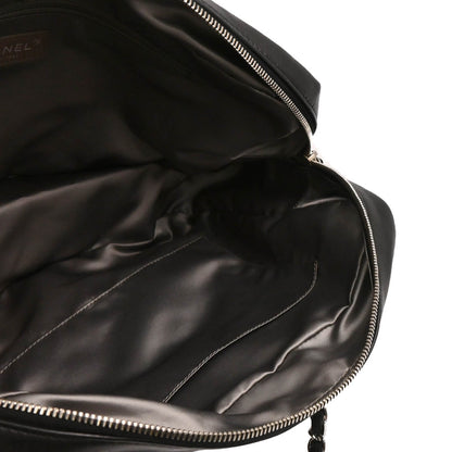 Chanel 2010-2011 Black Lambskin Mademoiselle Lock Shoulder Bag