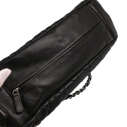 Chanel 2010-2011 Black Lambskin Mademoiselle Lock Shoulder Bag