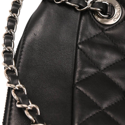 Chanel 2010-2011 Black Lambskin Mademoiselle Lock Shoulder Bag