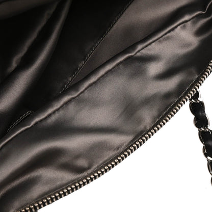 Chanel 2010-2011 Black Lambskin Mademoiselle Lock Shoulder Bag