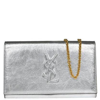 Yves Saint Laurent Metallic Silver Leather Belle de Jour WOC