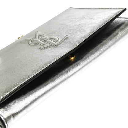 Yves Saint Laurent Metallic Silver Leather Belle de Jour WOC