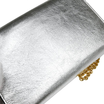 Yves Saint Laurent Metallic Silver Leather Belle de Jour WOC