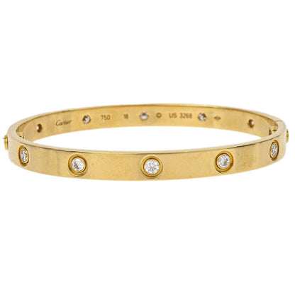 Cartier Love Bracelet Bangle Full Diamond 750 #18