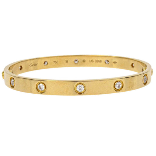 Cartier Love Bracelet Bangle Full Diamond 750 #18