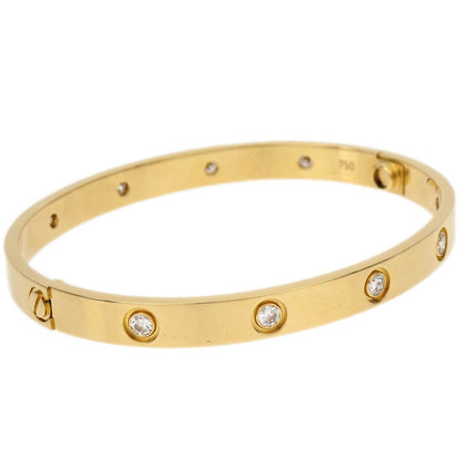 Cartier Love Bracelet Bangle Full Diamond 750 #18