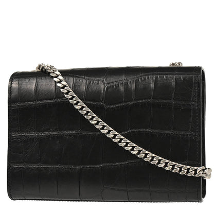 Saint Laurent Black Embossed Leather Kate Shoulder Bag