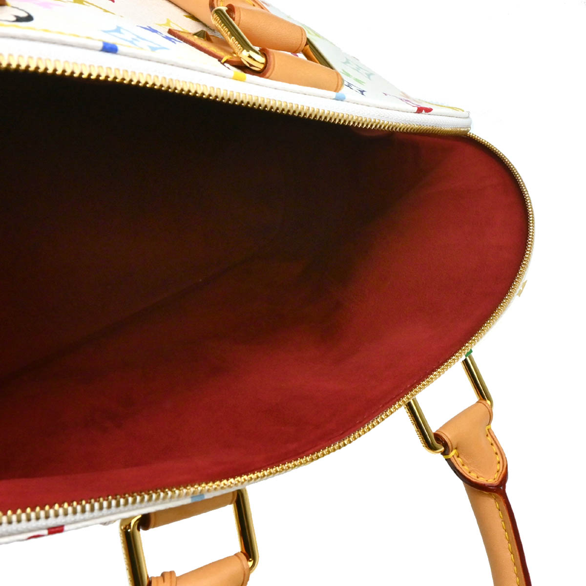 Louis Vuitton White Monogram Multicolor Alma GM Handbag M40441