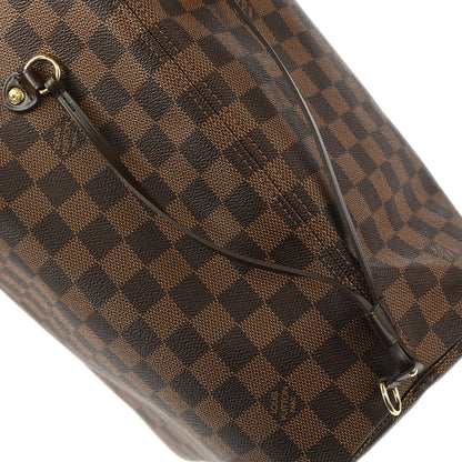 Louis Vuitton 2012 Damier Neverfull MM Shoulder Tote Bag N51105