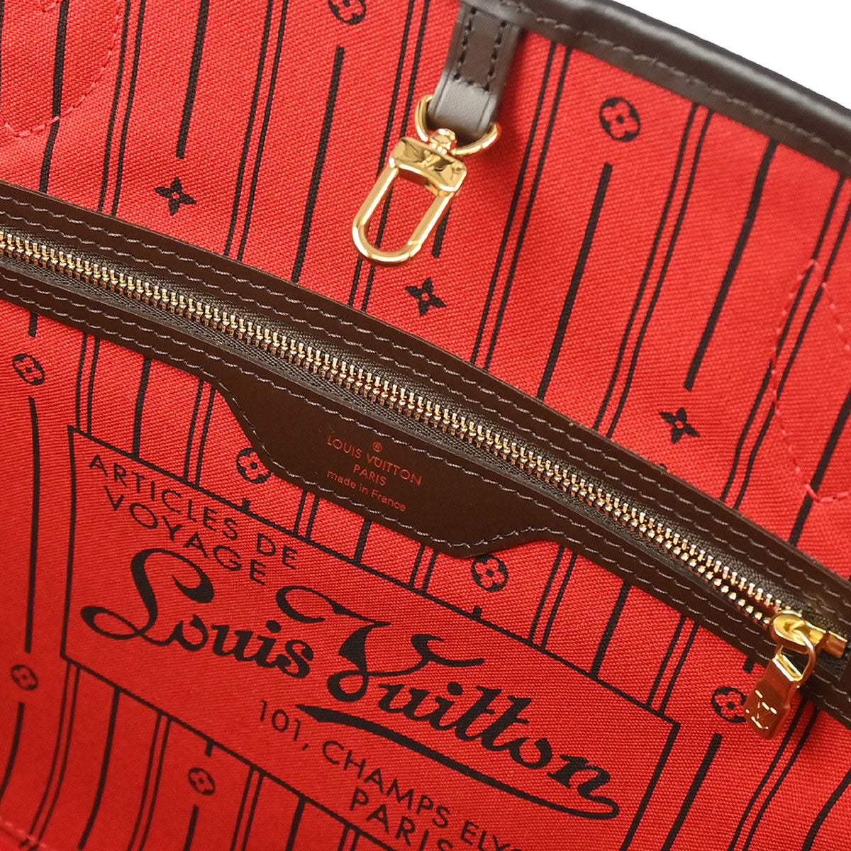 Louis Vuitton 2012 Damier Neverfull MM Shoulder Tote Bag N51105