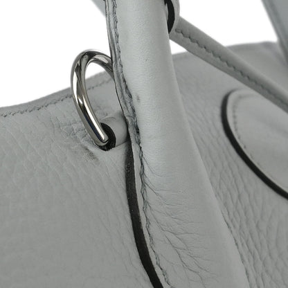 Hermes 2019 Blue Pale Taurillon Clemence Bolide 31 2way Shoulder Handbag