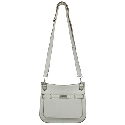 Hermes 2013 Pearl Grey Taurillon Clemence Jypsiere 28 Shoulder Bag