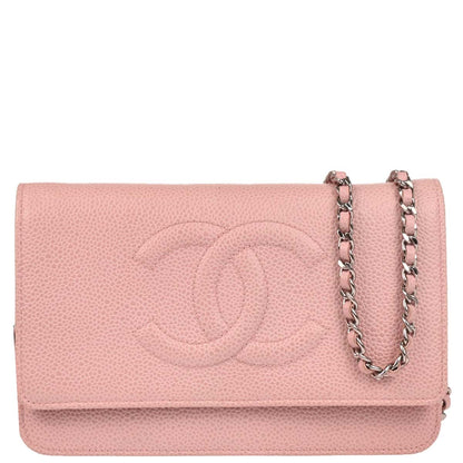 Chanel 2012 Pink Caviar Timeless WOC Wallet On Chain