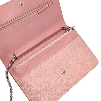 Chanel 2012 Pink Caviar Timeless WOC Wallet On Chain
