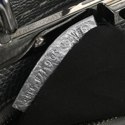 Fendi Silver Leather Peekaboo 2way Shoulder Handbag