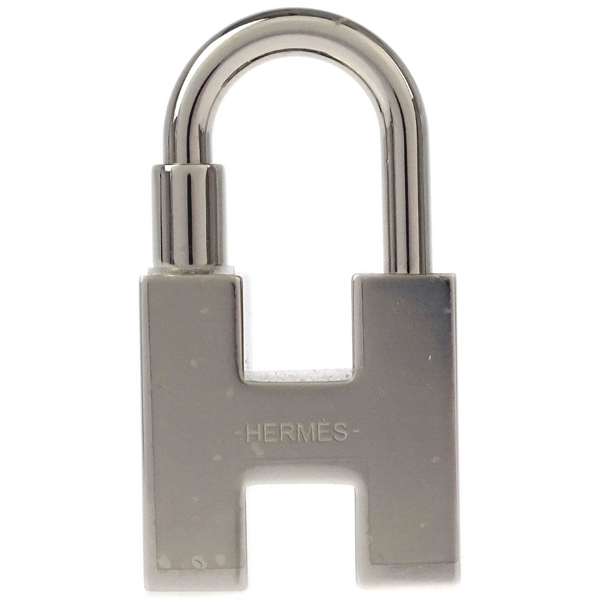 Hermes Quizz Rainbow Cadena Key Ring Silver Small Good