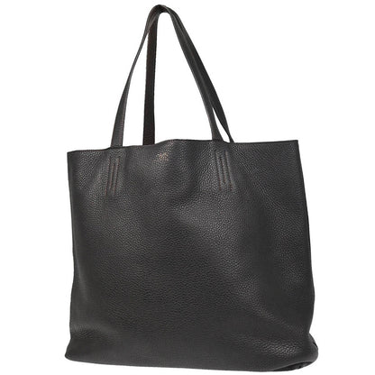 Hermes Chocolat Black Taurillon Double Sens 36 Reversible Tote Handbag