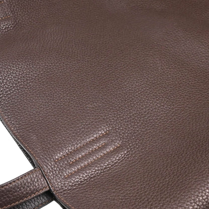 Hermes Chocolat Black Taurillon Double Sens 36 Reversible Tote Handbag