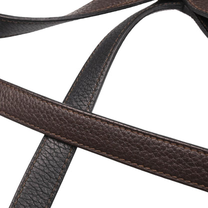 Hermes Chocolat Black Taurillon Double Sens 36 Reversible Tote Handbag