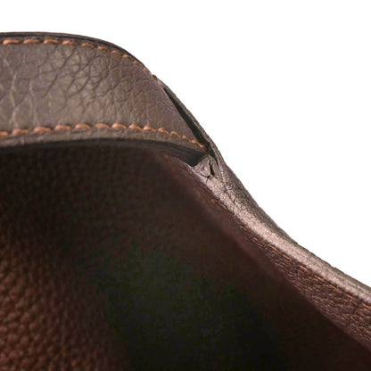 Hermes Chocolat Black Taurillon Double Sens 36 Reversible Tote Handbag