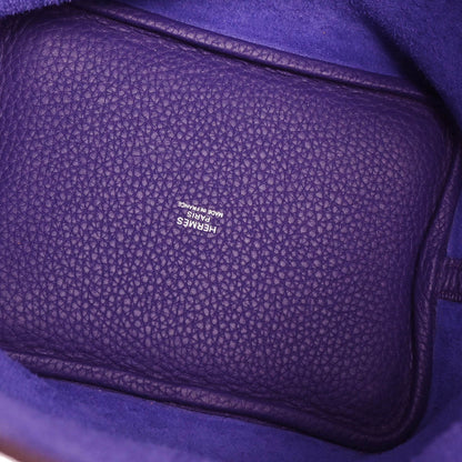 Hermes Crocus Taurillon Clemence Picotin Lock 18 PM Handbag
