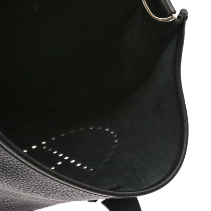 Hermes 2015 Black Taurillon Clemence Evelyne 3 GM Shoulder Bag