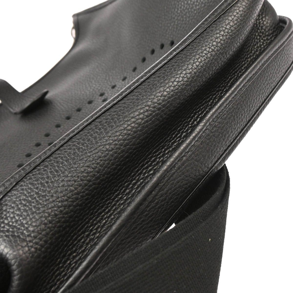 Hermes 2015 Black Taurillon Clemence Evelyne 3 GM Shoulder Bag