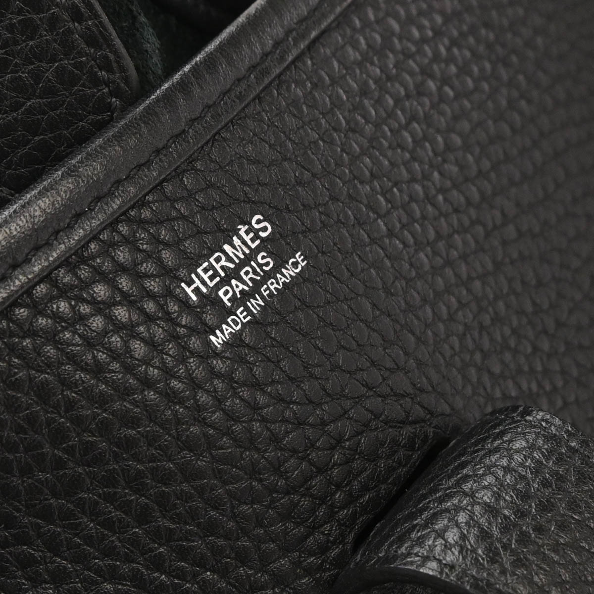 Hermes 2015 Black Taurillon Clemence Evelyne 3 GM Shoulder Bag