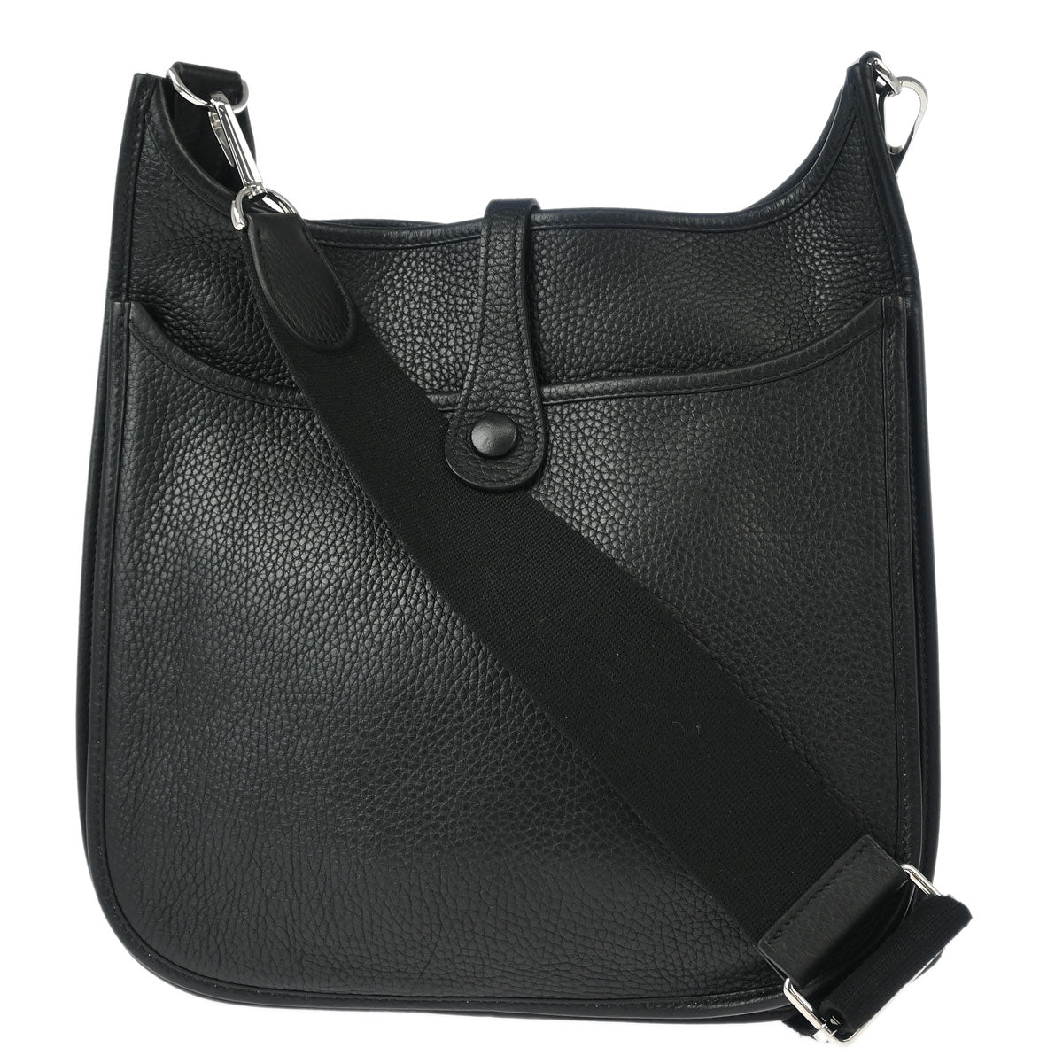 Hermes 2017 Black Taurillon Clemence Evelyne 3 29 PM Shoulder Bag