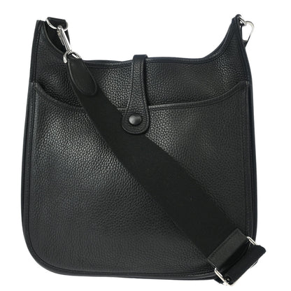 Hermes 2017 Black Taurillon Clemence Evelyne 3 29 PM Shoulder Bag