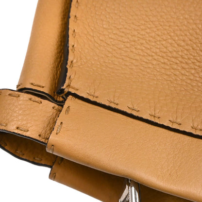 Fendi * Beige Leather Peekaboo 2way Shoulder Handbag