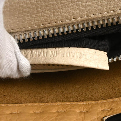 Fendi * Beige Leather Peekaboo 2way Shoulder Handbag