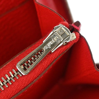 Hermes 2013 Rouge Garance Taurillon Clemence Asap Long Wallet