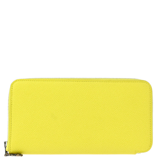 Hermes 2014 Lime Epsom Azap Silk In Long Wallet