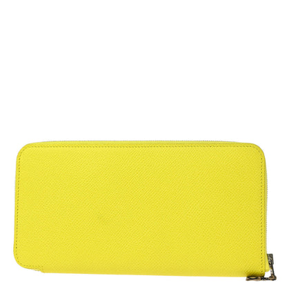 Hermes 2014 Lime Epsom Azap Silk In Long Wallet