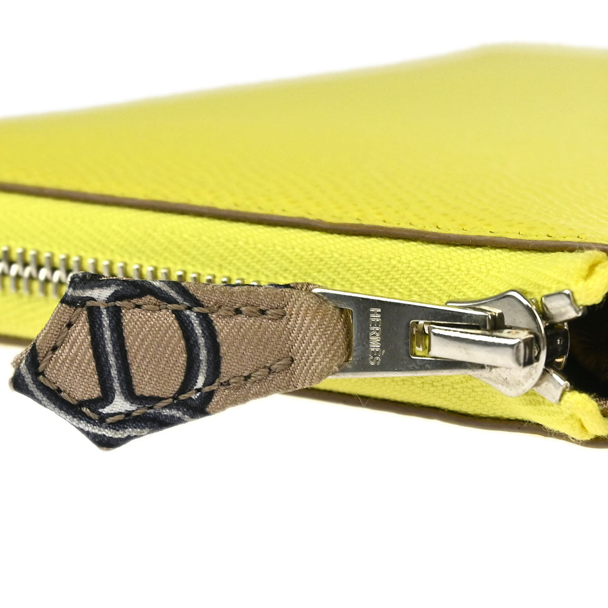 Hermes 2014 Lime Epsom Azap Silk In Long Wallet