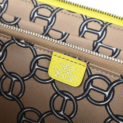 Hermes 2014 Lime Epsom Azap Silk In Long Wallet