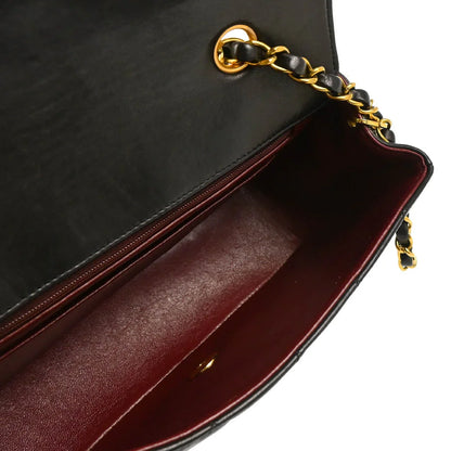 Chanel 1994-1996 Black Lambskin Small Diana Shoulder Bag