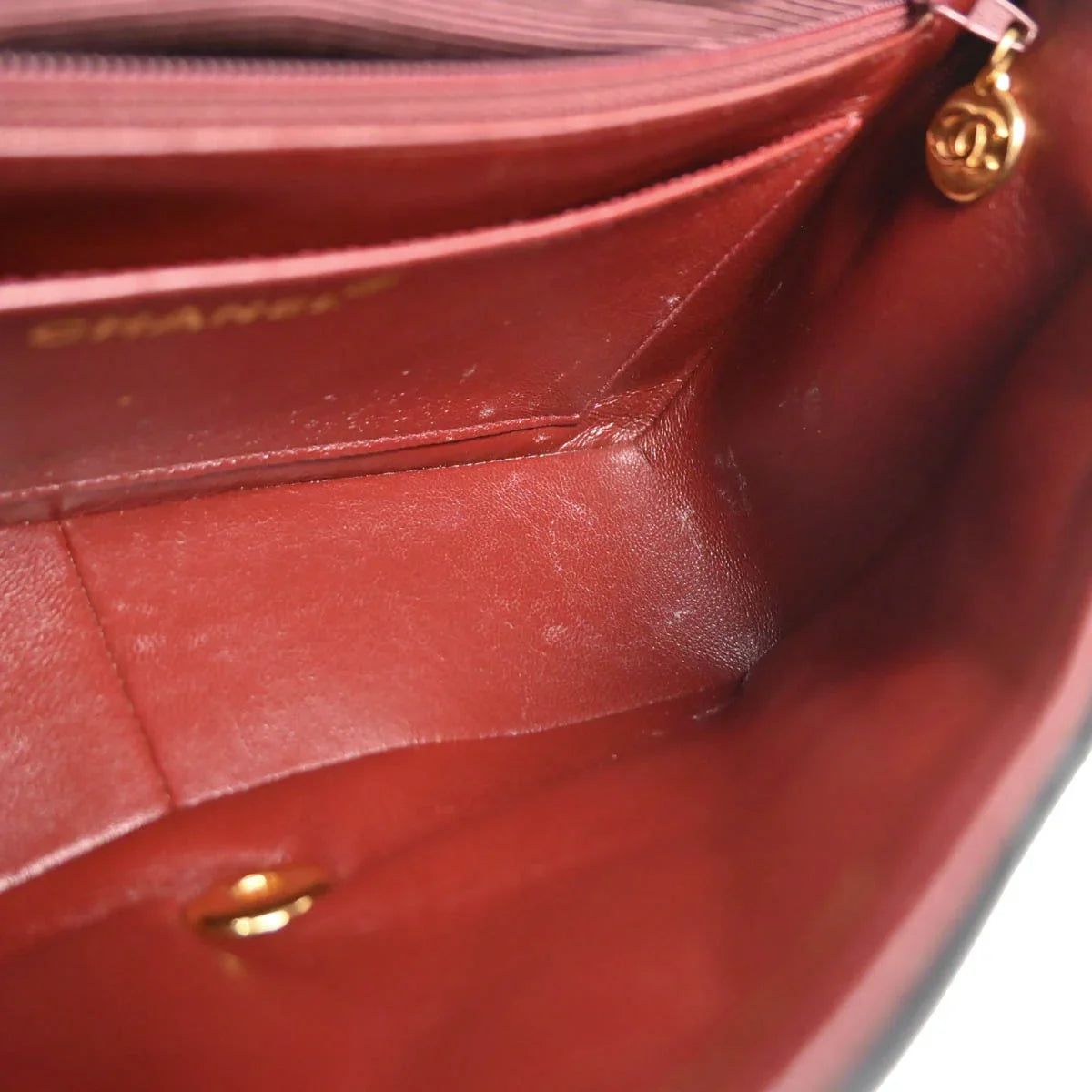 Chanel 1991-1994 Black Lambskin Medium Diana Shoulder Bag
