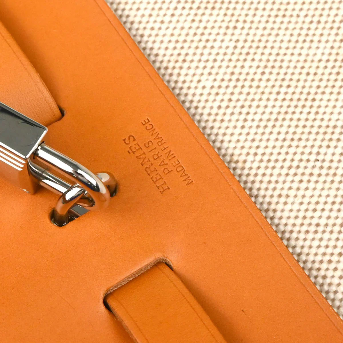 Hermes 2000 Beige Toile H Herbag MM 2 in 1 2way Shoulder Handbag
