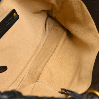 Bottega Veneta Black Intrecciato Capri Tote Handbag