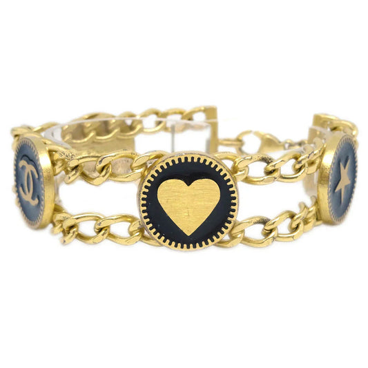 Chanel Bracelet Gold Black 01P