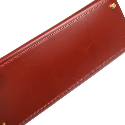 Hermes 1999 Rouge H Box Calf Kelly 32 Retourne Handbag