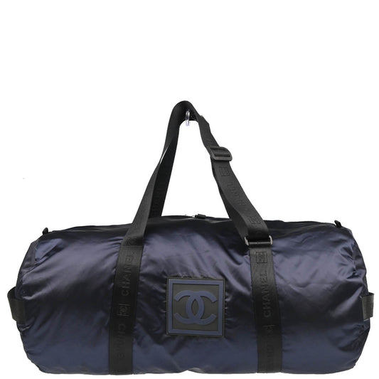 Chanel 2004-2005 Navy Nylon Sport Line Duffle Handbag