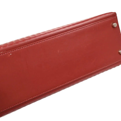 Hermes 2003 Rouge H Ever Deutch Waffle Kelly 32 Sellier 2way Shoulder Handbag