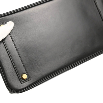 Hermes 1997 Black Box Calf Haut a Courroies 32 Handbag