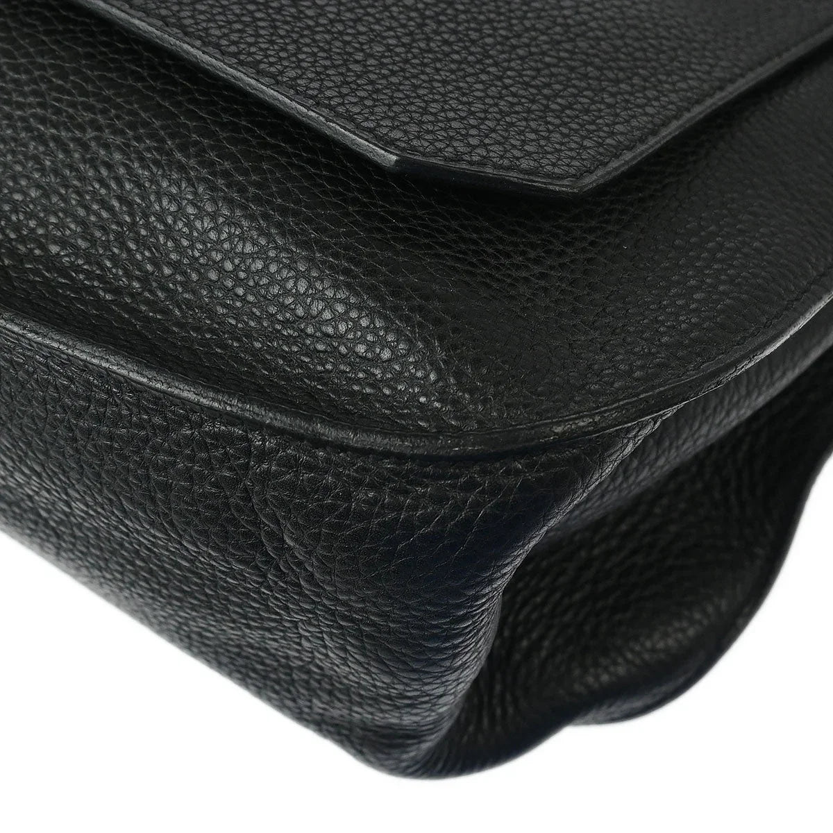 Hermes 2008 Black Taurillon Clemence Jypsiere 37 Shoulder Bag